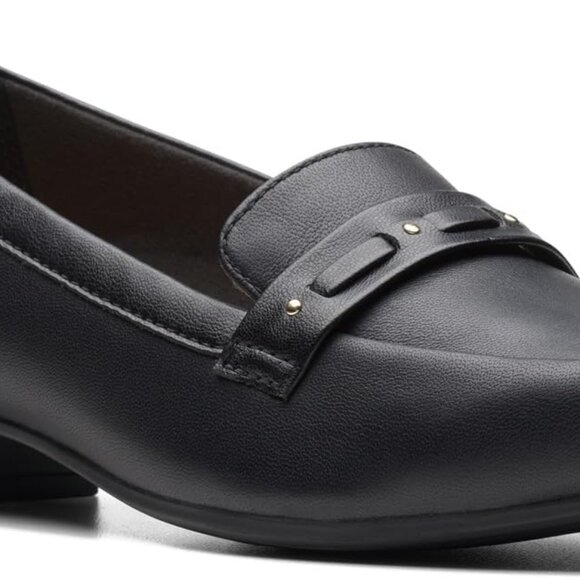 Women's Leather Loafer 8 Black Soft Micro-Suede Comfort Slip-On Style - Picture 1 of 8